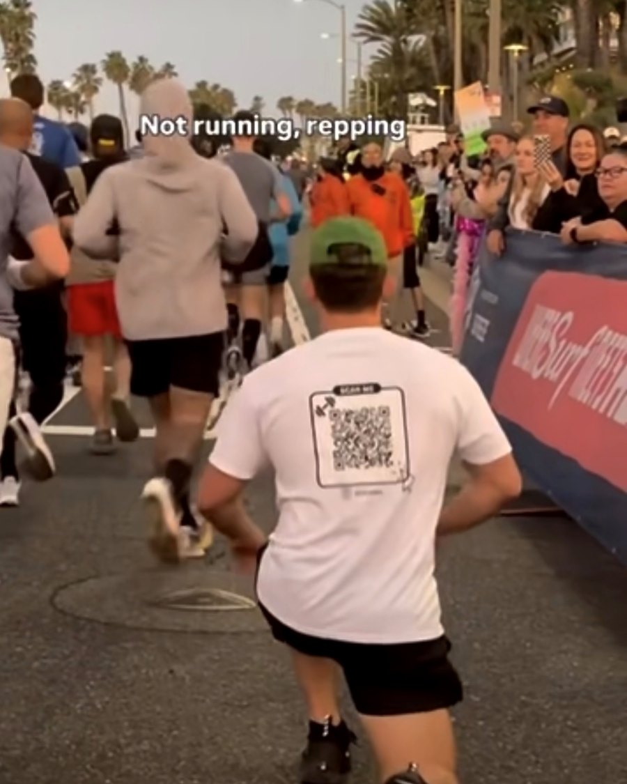 Jake lunging at the marathon